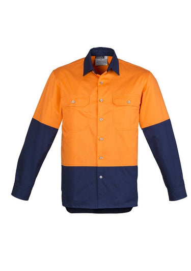 Syzmik Mens Industrial Long Sleeve Shirt - Kiwi Workgear